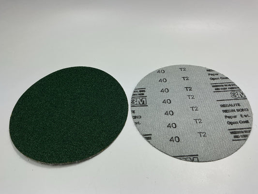 3M 00524 Green Corps Hookit Regalite 8'' 40 Grit Sanding Disc (25 / Box)