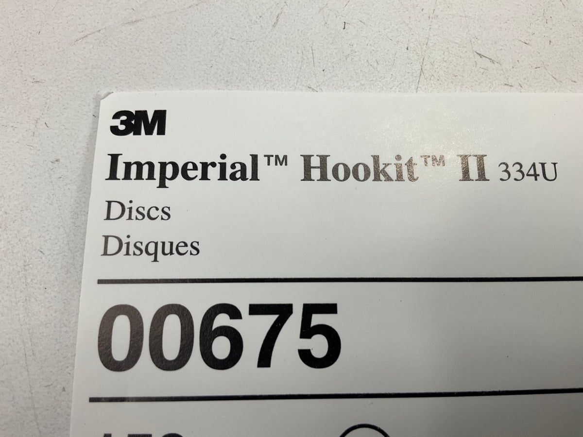(10) 3M 00675 Imperial Hookit II 6'' Sanding Discs Grade P320 320 Grit