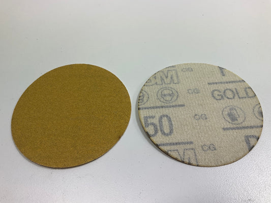 3M 00918 Hookit Gold 3 Inch P150 Grit Auto Body Sanding Disc (50/Box)