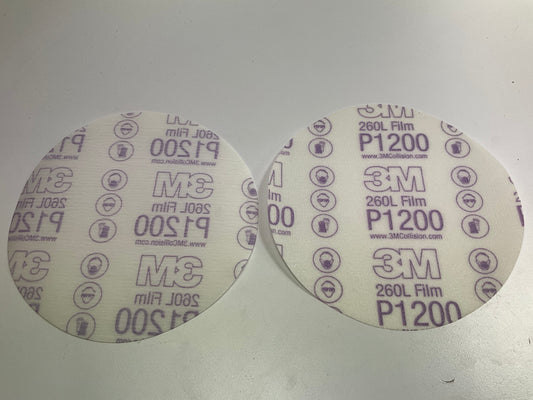 3M 00968 6'' 260L Hookit Finishing Film Sanding Disc, P1200 Grit (Box Of 100)