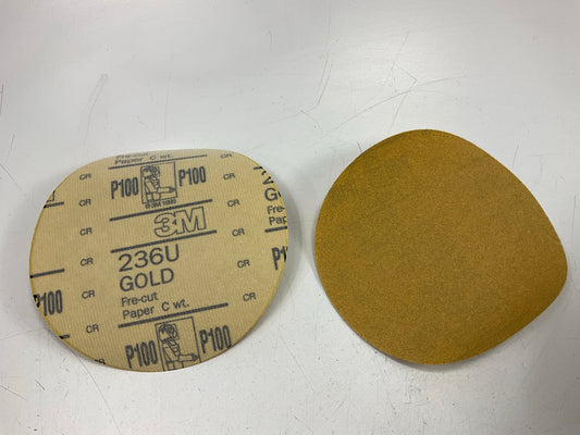 3M 00982 Gold Abrasive Hookit Sanding Disc 6'' P100 Grade - Box Of 100