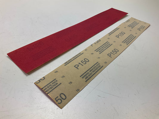 3M 01180 Abrasive Hookit P150 Grit , 2-3/4''x16-1/2'' Sandpaper File Sheet, 25 Pcs