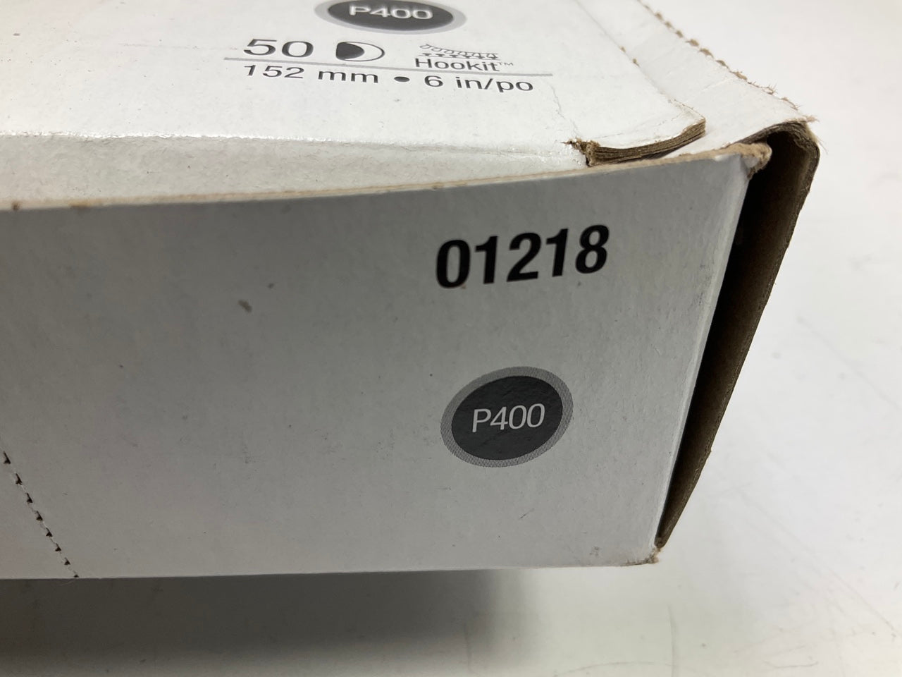 50 Discs - 3M 01218 Hookit Red 6'' P400 Grit Abrasive Sanding Discs