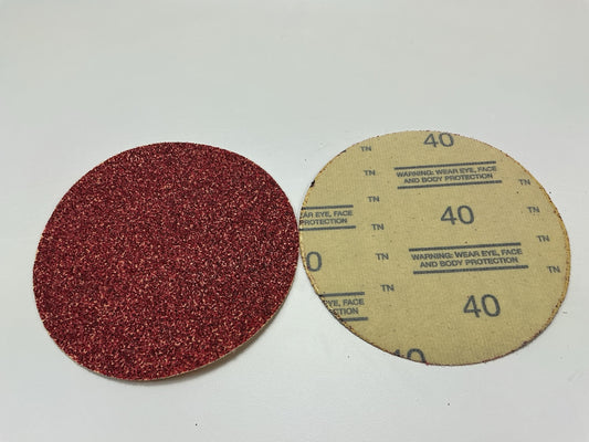 3M 01262 Red Abrasive Hookit 6'' P40 40 Grit Sanding Abrasive Disc (25 / Box)