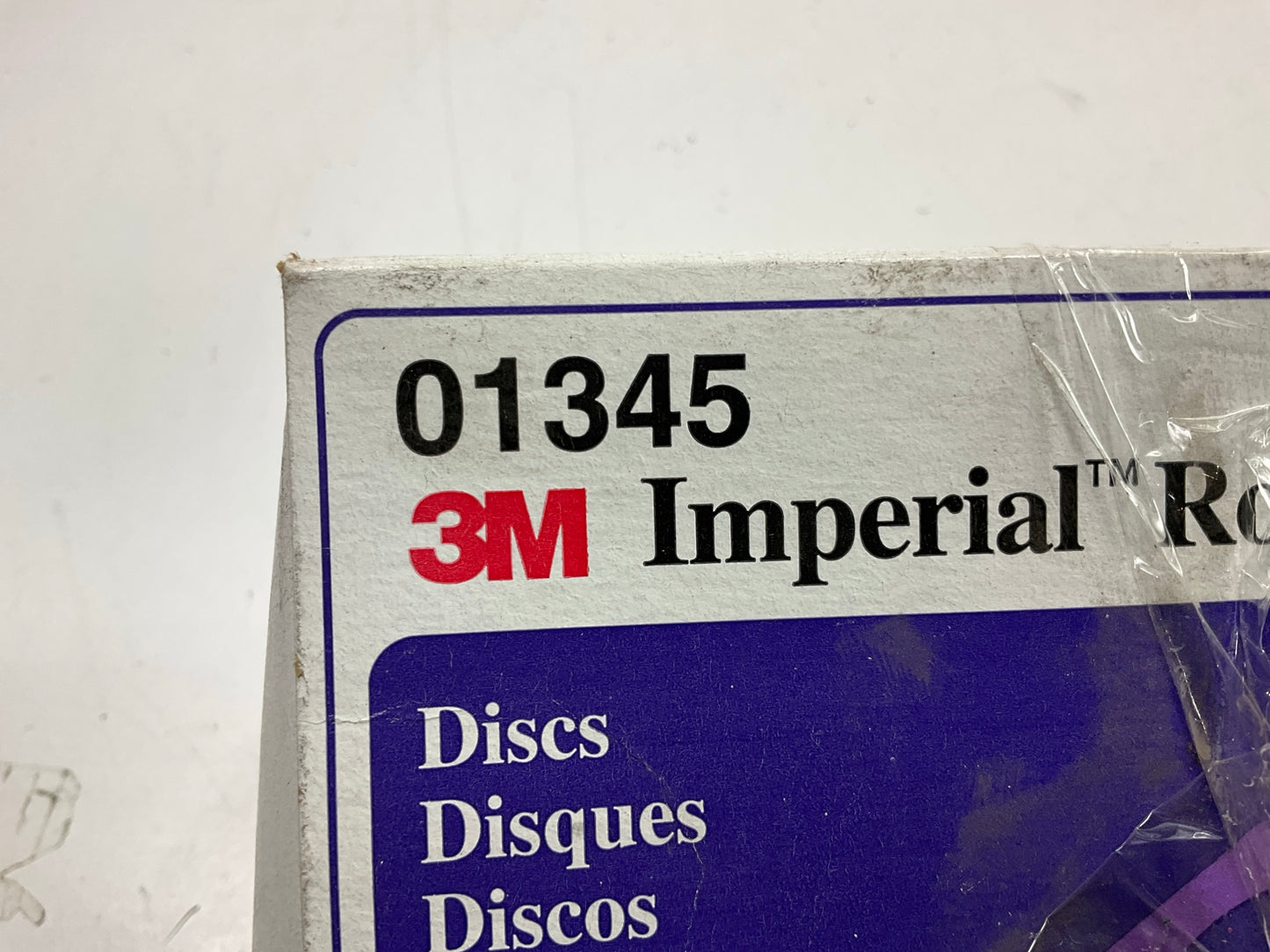 3M 01345 3'' Imperial Roloc Sanding Disc, 50 Grit, Pack Of 15 Discs
