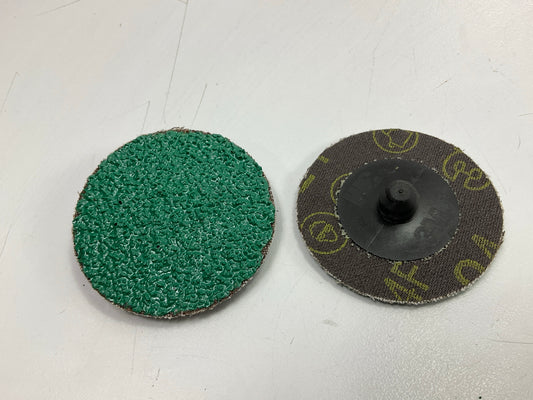 Pack Of 13 Discs - 3M 01398 Green Corps Roloc 2'' Disc, 24 Grit