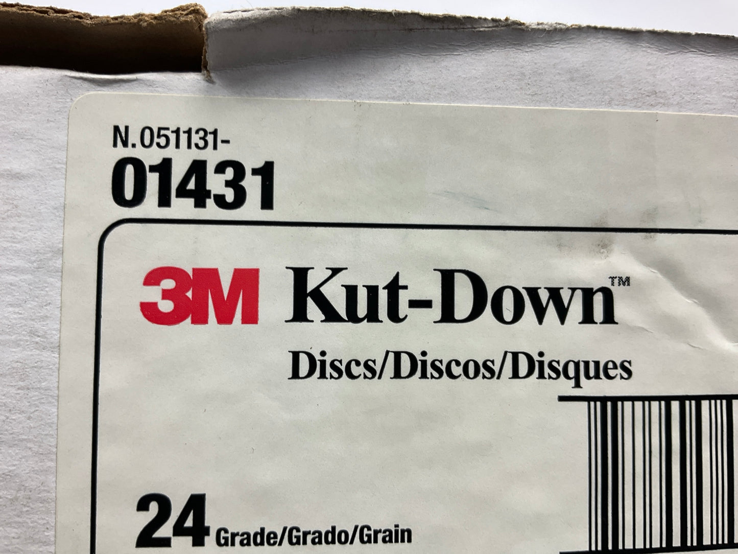 20 Discs - 3M 01431 Kut-Down 24 Grit Auto Body Grinding Discs 3''