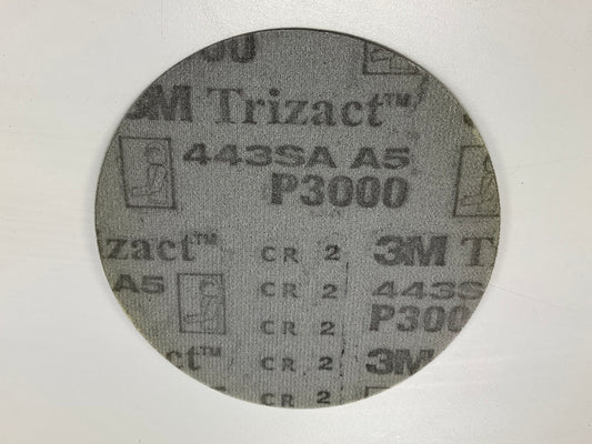 5 Discs - 3M 01459 Trizact Performance Sanding Abrasive Disc, 6 In, 3000 Grit