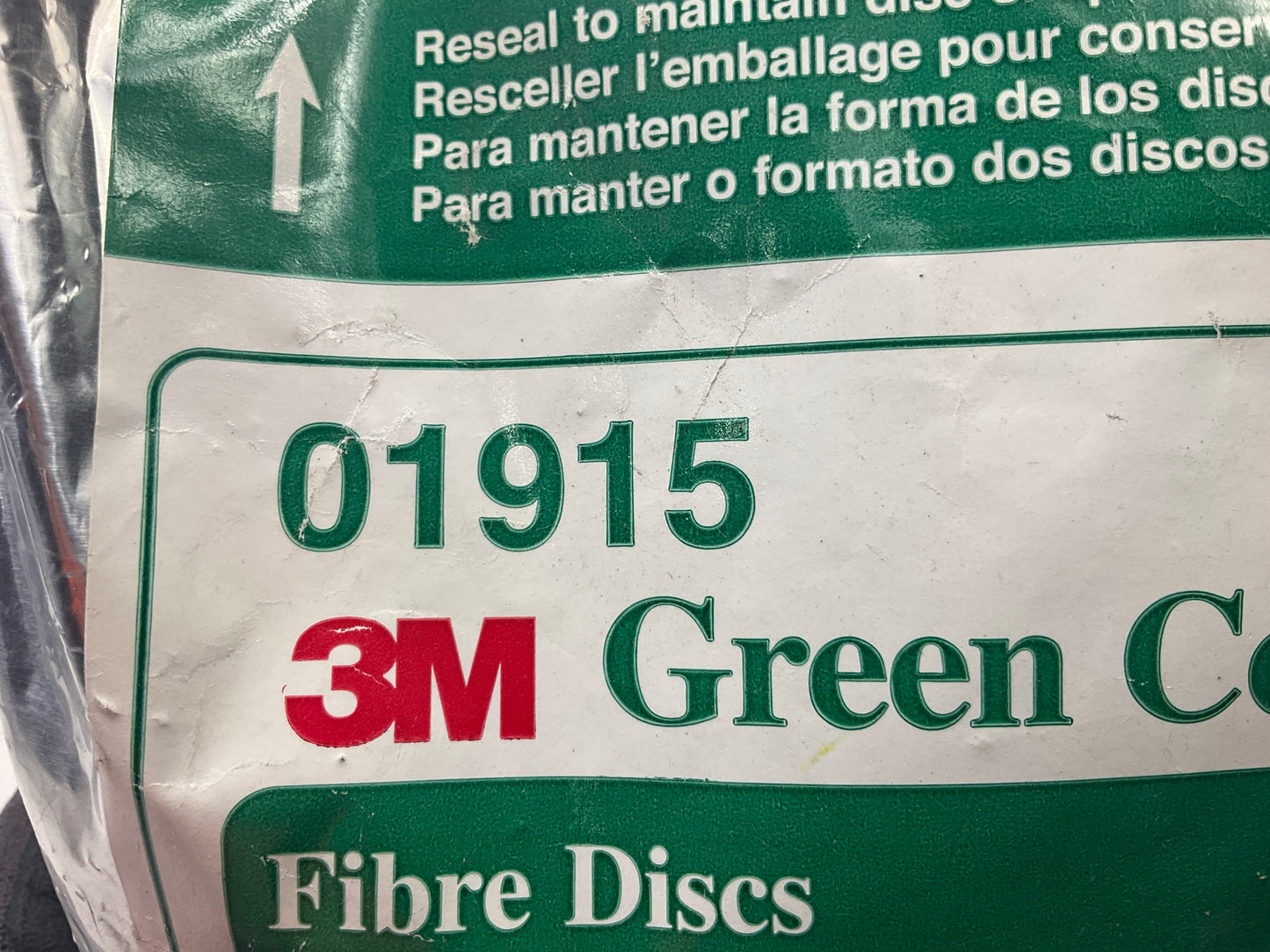 3M 36507 Green Corps Fibre Sanding Disc, 5'' X 7/8'', 40 Grit - 31 Discs Total