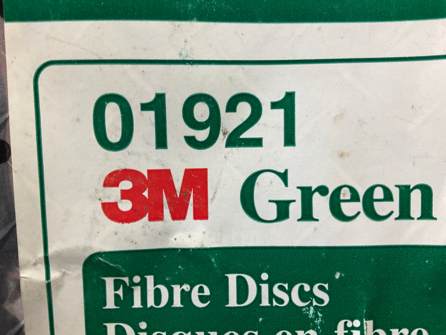 3M 01921 Green Corps 7'' X 7/8'' Fibre Sanding Disc 50 Grit, 20 Discs Total