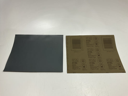3M 02000 Wetordry Abrasive Sandpaper Sheets 9'' X 11'' , 600A Grit, Pack Of (39)