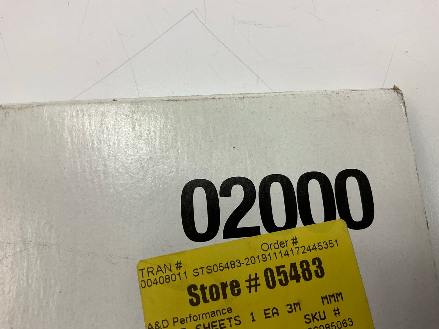 3M 02000 Wetordry Abrasive Sandpaper Sheets 9'' X 11'' , 600A Grit, Pack Of (39)