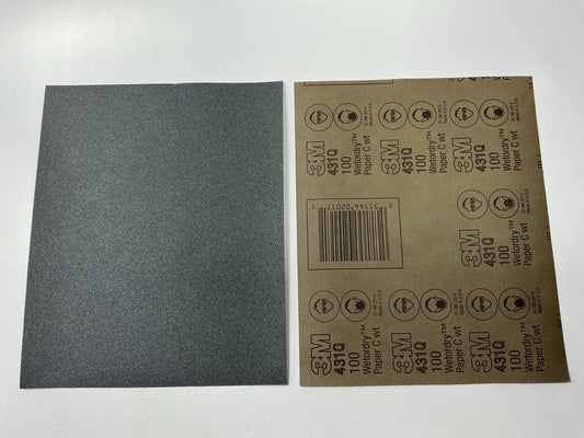 3M 02017 Wetordry Tri-M-ITE 9'' X 11'' Sandpaper Sheet, 100 Grit