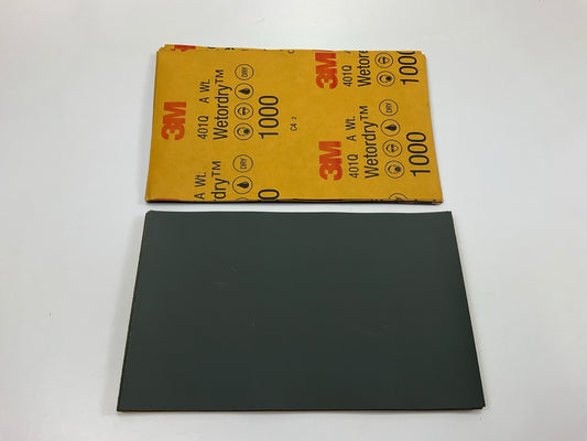 3M 02021 Wetordry Abrasive Sandpaper Sheets, 5.5''x9'', 1000 Grit, 50 Count