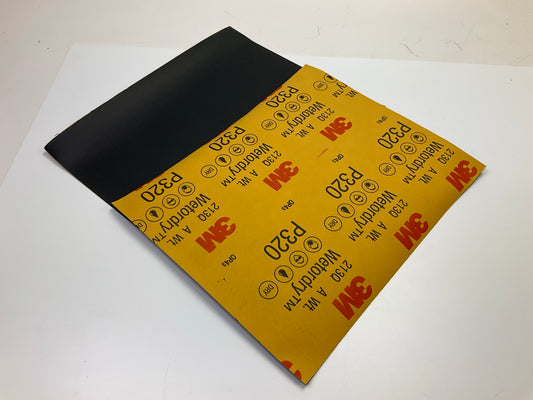 3M 02040 Wetordy Sandpaper Sheets, 9'' X 11'', P320 320 Grit, Pack Of (50)