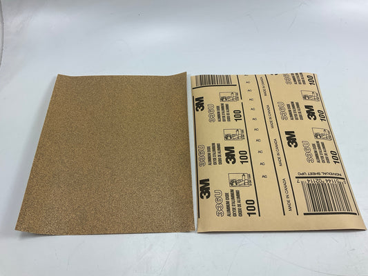 3M 02114 Production Sandpaper Sheet 100C Grit 9'' X 11'' - 100 Sheets Total