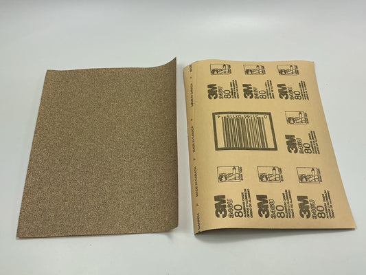 3M 02115 Sandpaper Sheet 9'' X 11'' Abrasive Sanding Sheet 80 Grit, 50 / Box
