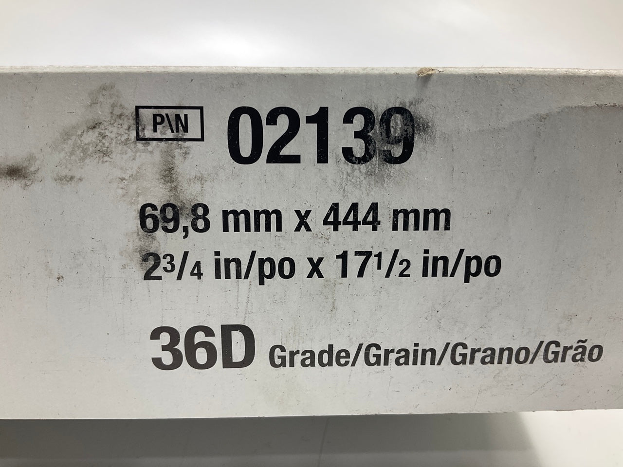 3M 02139 36D 36 Grit Sandpaper Sheets 346U 2-3/4''x17-1/2'', Pack Of (100 Sheet)