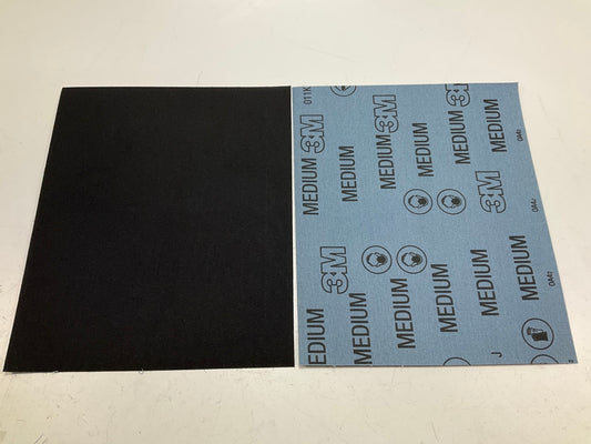 Pack Of 50 - 3M 02432 Medium Emory Cloth Light Grit Black, 9'' X 11''