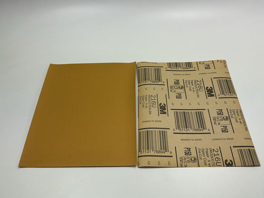 3M 02546 Gold Abrasive Sandpaper Sheet P150 Grit Grade, 9''x11'', 50 Sheets / Pack