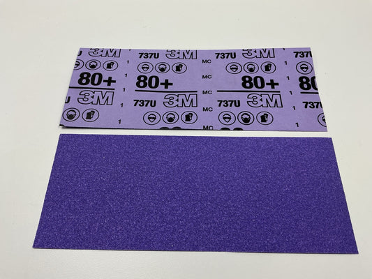 3M 03076 80 Grit, 3-2/3 In X 9 In Sandpaper Sheets, Pack Of 5