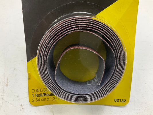 3M 03132 Abrasive Cloth Sanding Roll, 1 In X 1-1/2 Yard, Medium 80 Grit