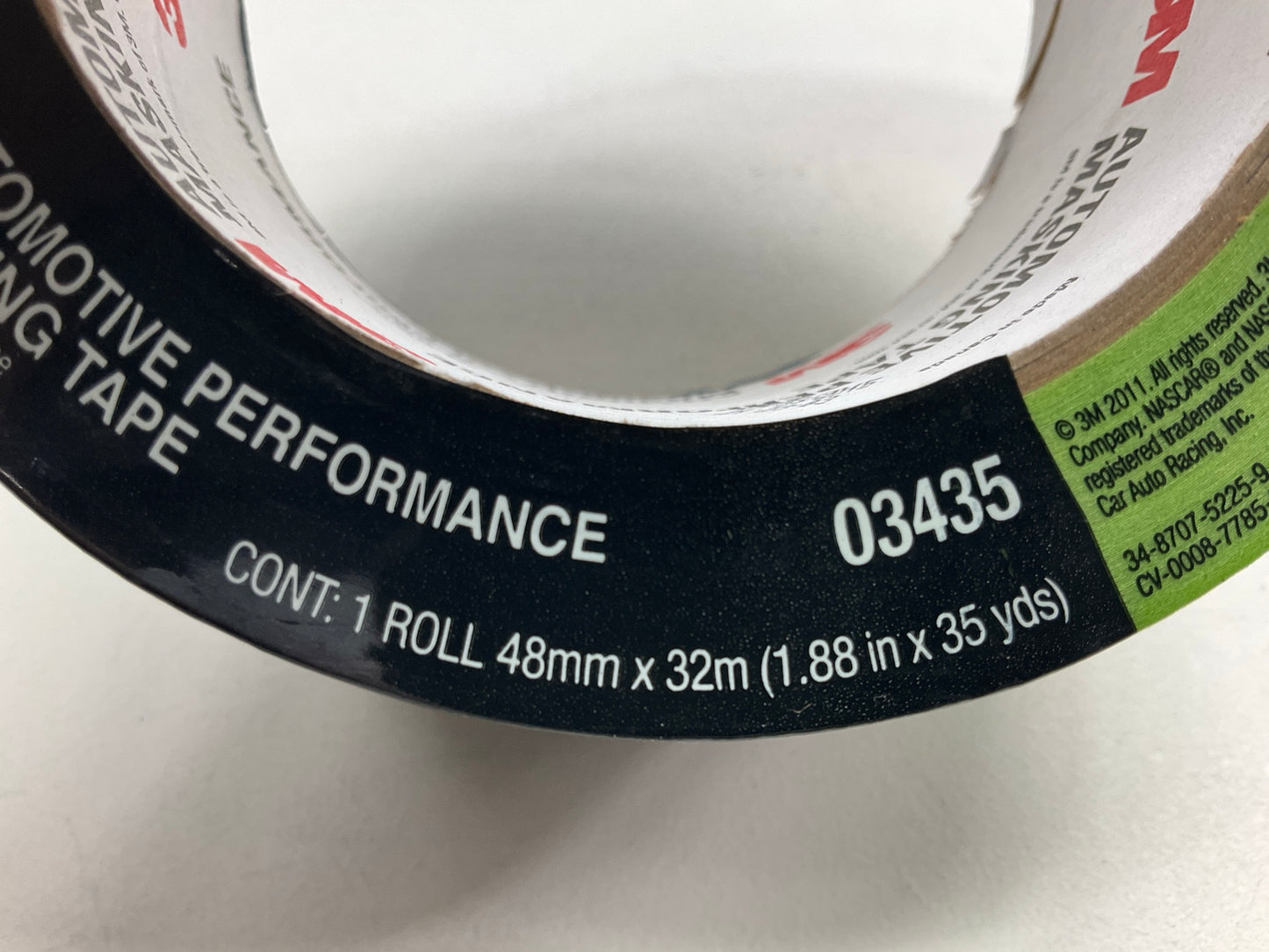 3M 03435 Automotive Performance Masking Tape, 1.88'' X 35 Yds. Green