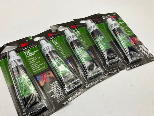 (5) 3M 03602 Auto Advance Black Super Weatherstrip Adhesive STAGE 2, 1 Oz. Tube