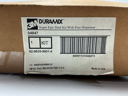 3M 04847 Duramix 04747 Super-Fast 50ml Adhesive Kit W 4991 50cc Manual Dispenser