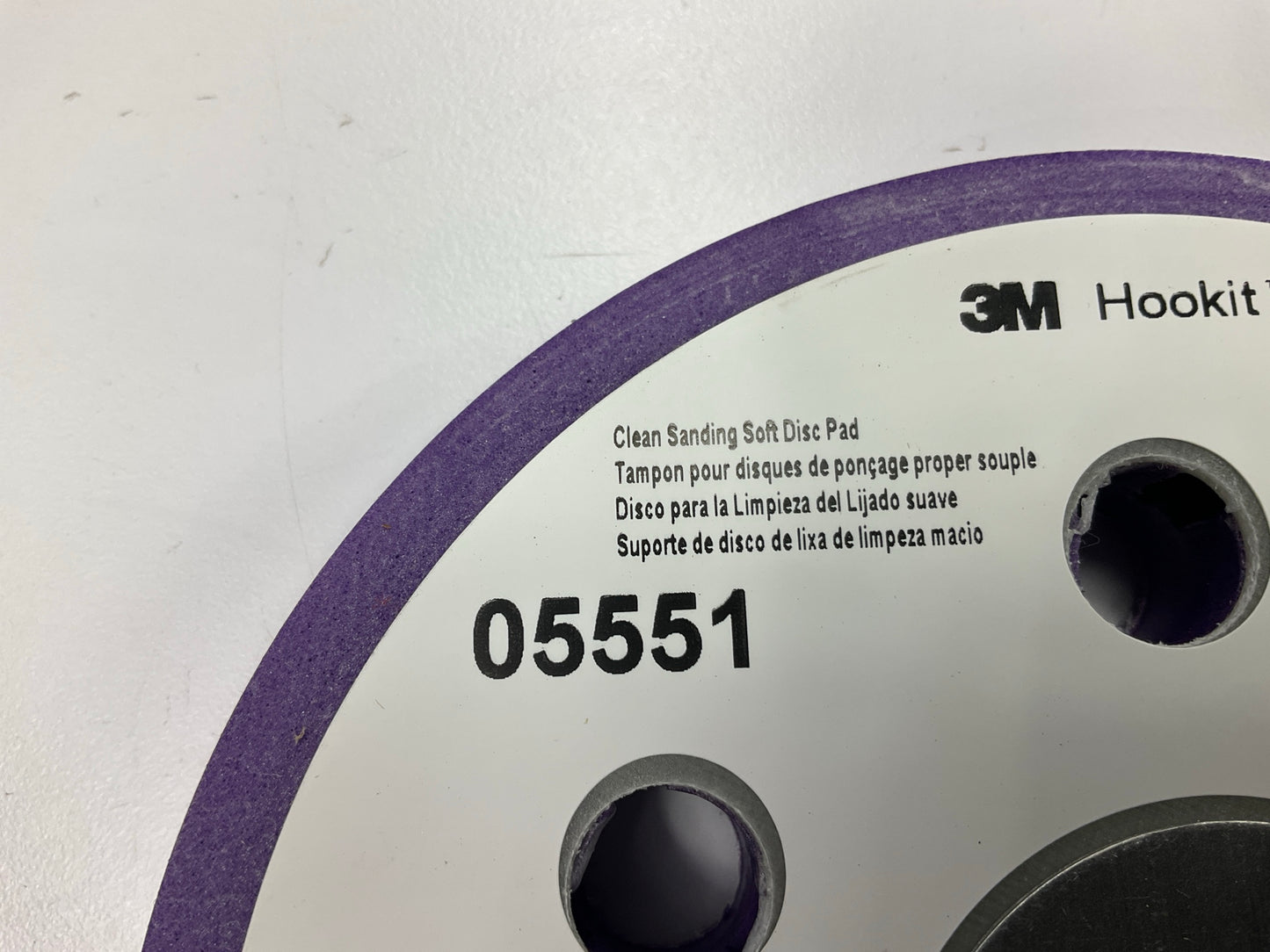 3M 05551 Hookit Clean Sanding 6'' Soft Disc Backup Pad Paint Refinish Sander