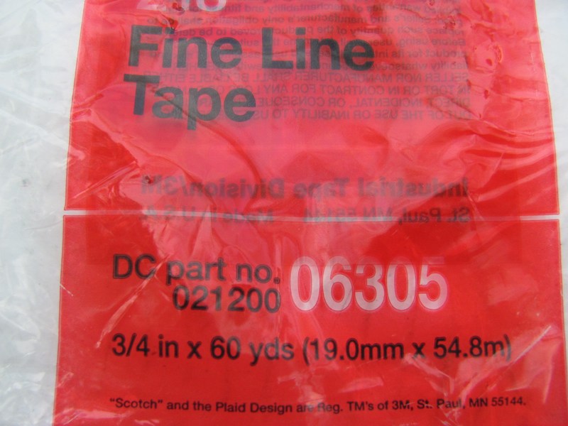 (1) Roll - 3M Scotch 06305 Fine Line Tape 218 3/4'' X 60 Yard