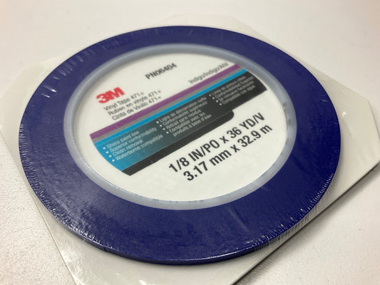 (5) 3M 06404 Vinyl Fine Line Masking Tape 471+ (1/8'' X 36 Yards) Indigo