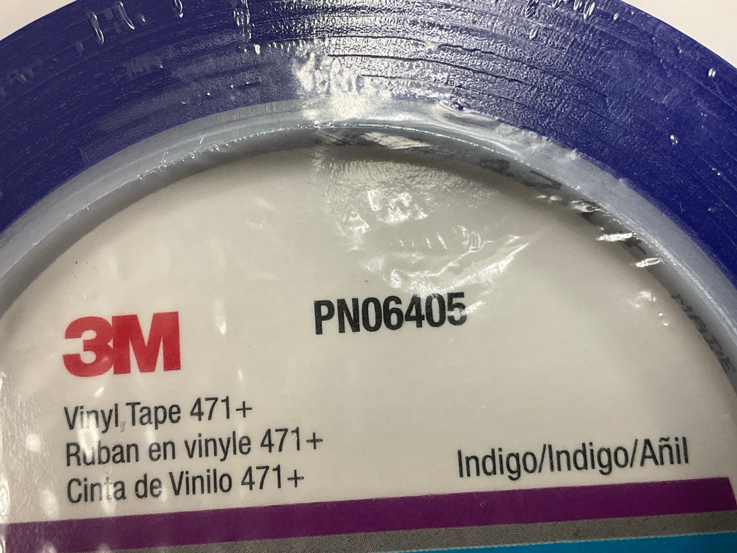 3M 06405 Scotch Plastic Tape 471, Blue, 1/4'' X 36 Yd.