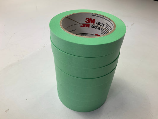 16 Rolls - 3M 06526 Precision Masking Tape Green, 3/4'' Width X 60 Yard Each Roll