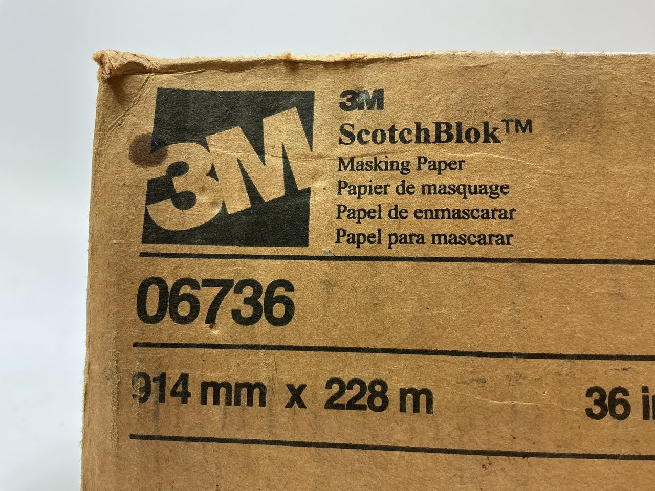 COSMETIC DAMAGE 3M 06736 Scotchblok Gold 36 In W X 750 Feet Paint Masking Paper