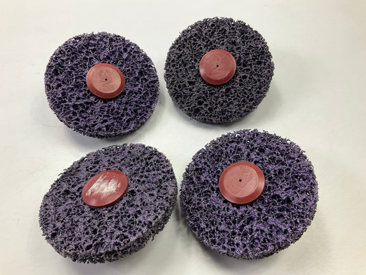 (4) 3M 07470 4'' Scotch-Brite Roloc + Clean & Strip XT Extra Coarse Disc