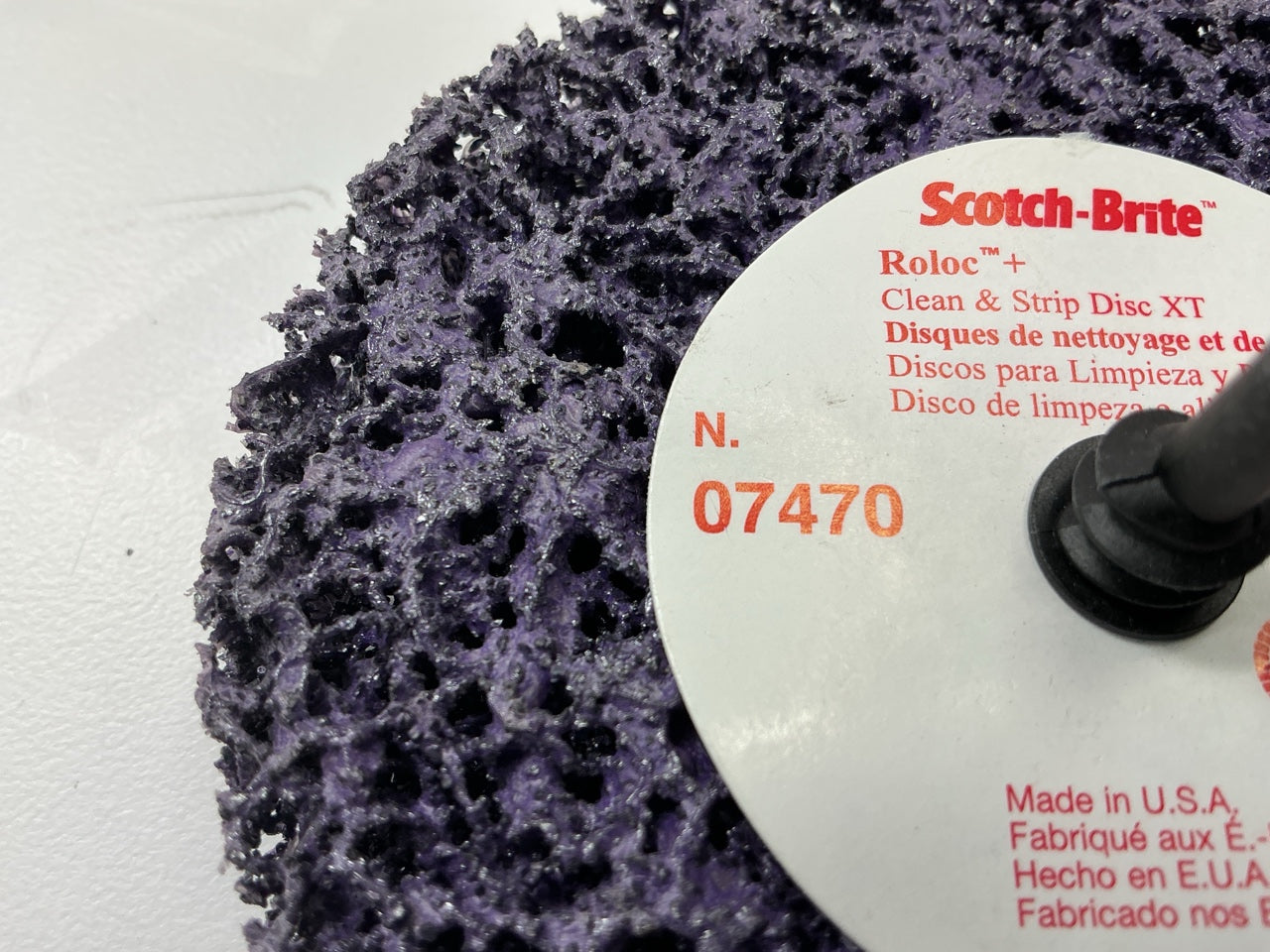 (5) 3M 07470 4'' Scotch-Brite Roloc + Clean & Strip XT Extra Coarse Disc