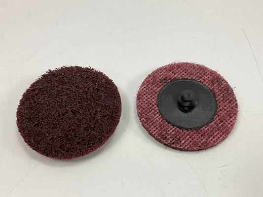 15 Discs - 3M 07481 Scotch-Brite Roloc 2'' Surface Conditioning MEDIUM Grade Disc