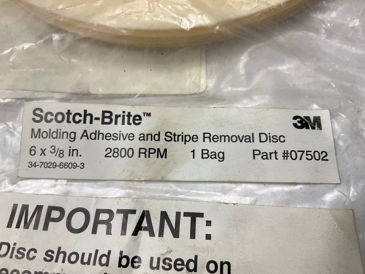 3M 07502 Scotch-Brite Molding Adhesive And Stripe Removal Disc