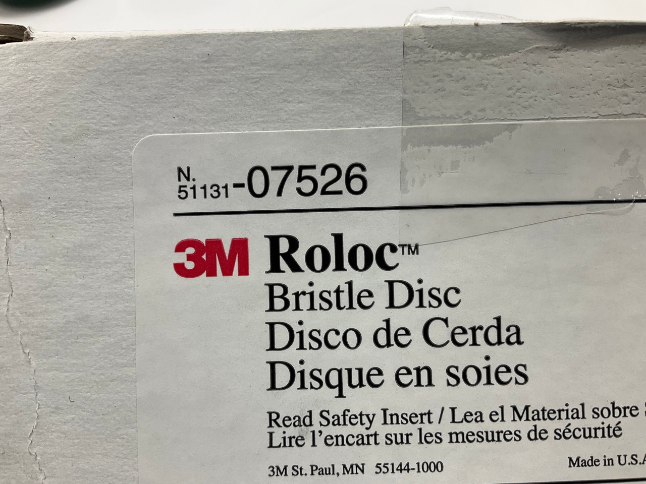 3M 07526 3'' 50 Grit Scotch-Brite Roloc Bristle Disc - Pack Of 10