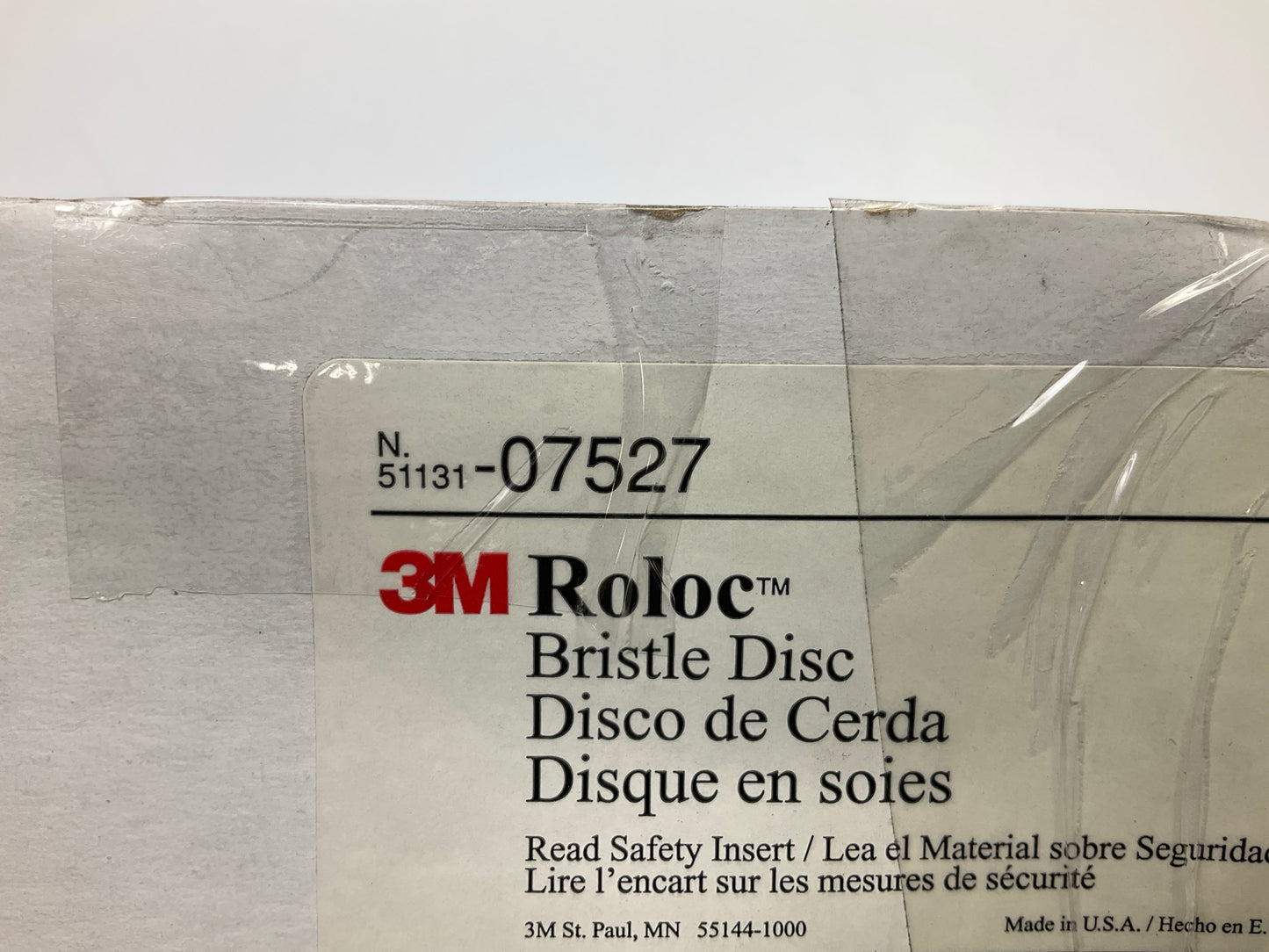 3M 07527 Yellow 3'' Inch Scotch-Brite Roloc Bristle Disc - 80 Grit - 10 / Pack