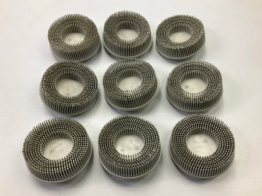 3M 07529 3'' Scotch-Brite Roloc Bristle Discs, 120 Grit, Fine, 9 / PACK