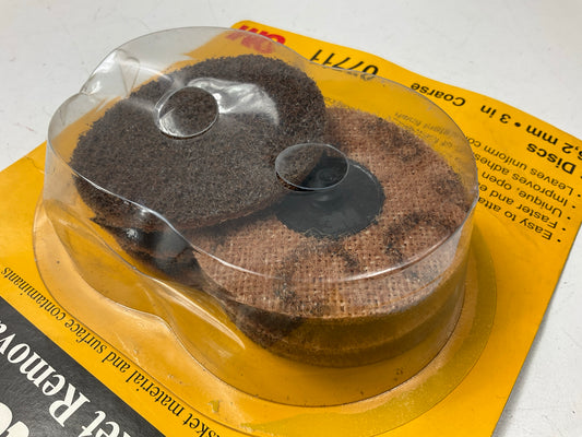 3M 07711 3 Inch Scotch-Brite Roloc Gasket Removal Discs Coarse, 6 Discs / Pack