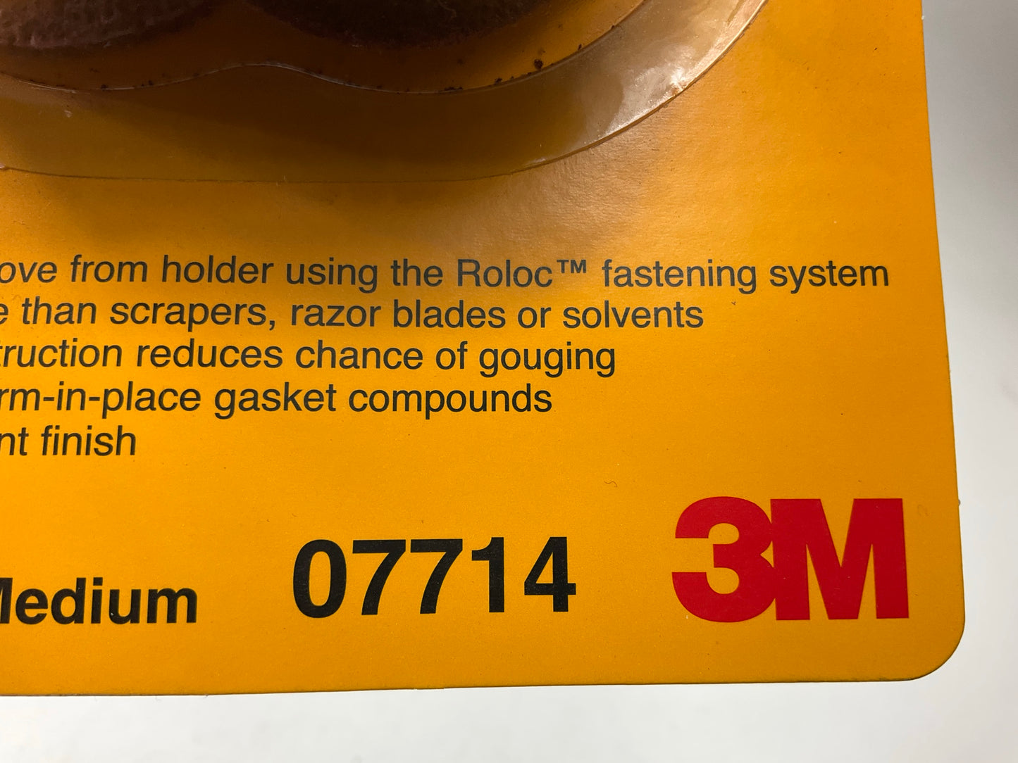 3M 07714 Scotch-Brite 2'' Roloc Gasket Removal Disc Pack, Medium