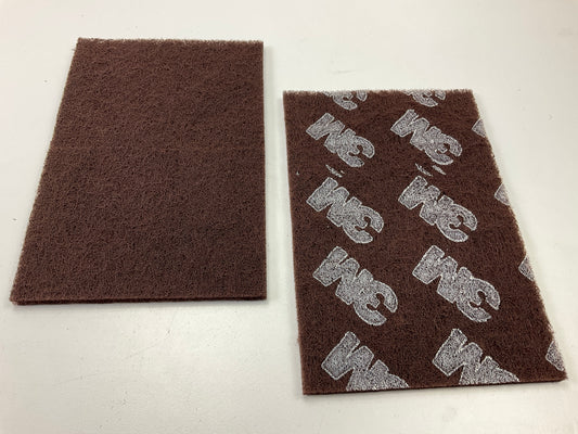Box Of 20 - 3M 7777 07777 Paint Prep Scuff Hand Pad Maroon Scotch-Brite 6'' X 9''