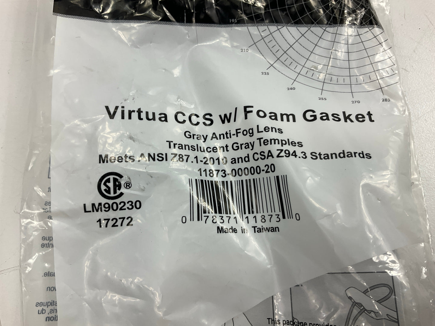 (5) 3M 11873 Virtua CCS Protective Safety Glasses Foam Gasket Gray Anti-Fog Lens