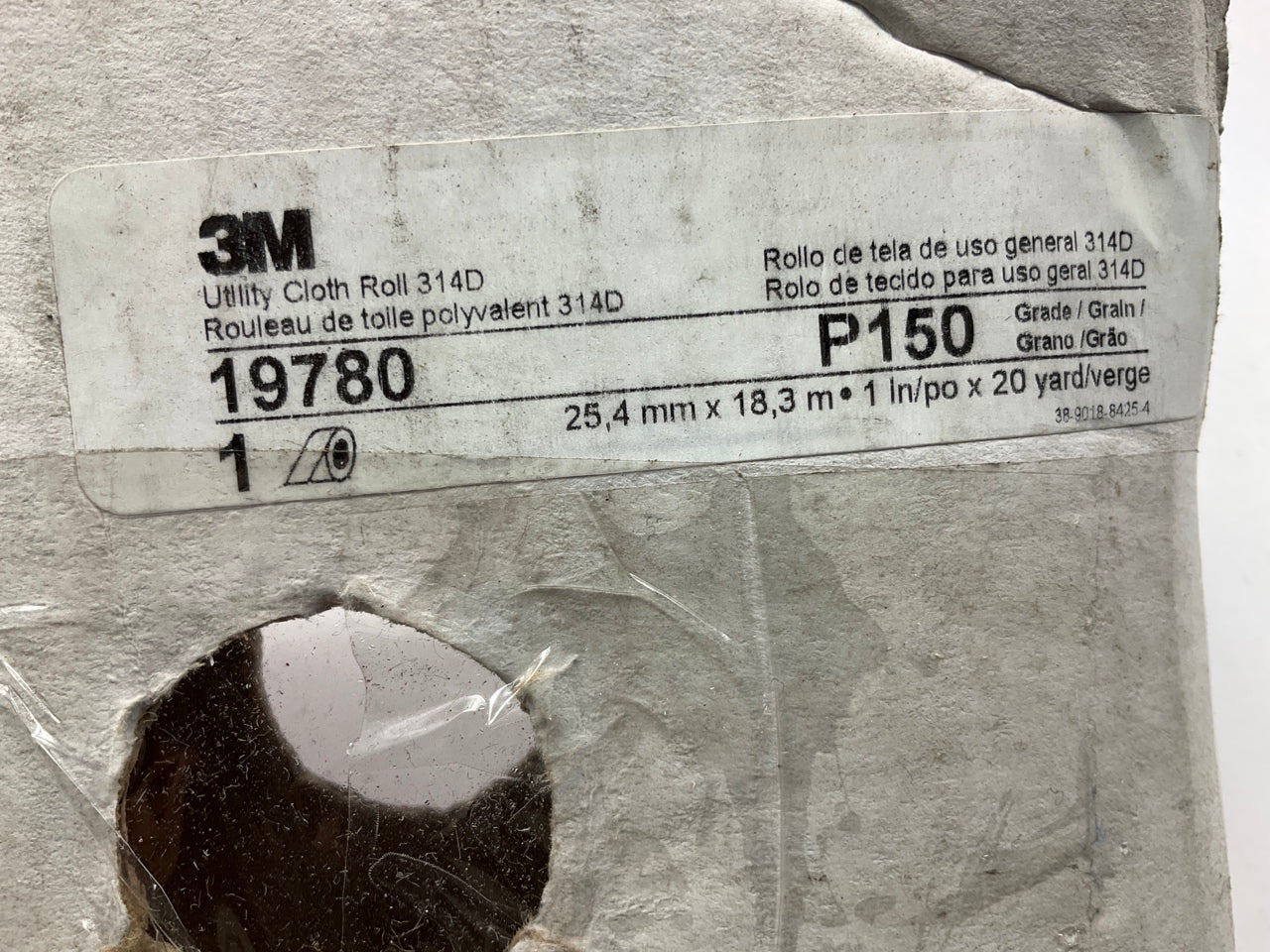 3M 19780 Abrasive Emery Utility Cloth Roll 314D 1 In X 20 Yard, P150 J Weight