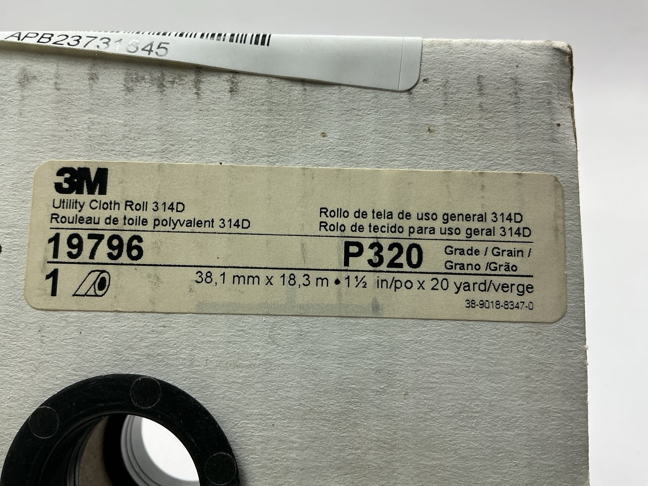 3M 19796 Abrasive Utility Cloth Roll 314D, P320 J-weight, 1-1/2'' X 20 Yard