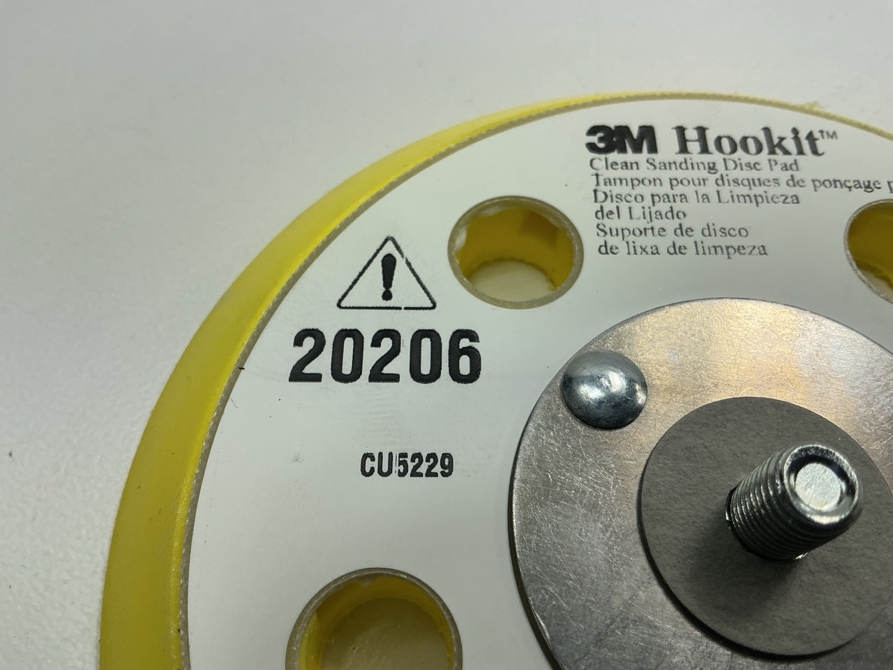 3M 20206 5'' Hook-and-Loop Disc Backup Pad, 5/16''-24 Threaded Shaft