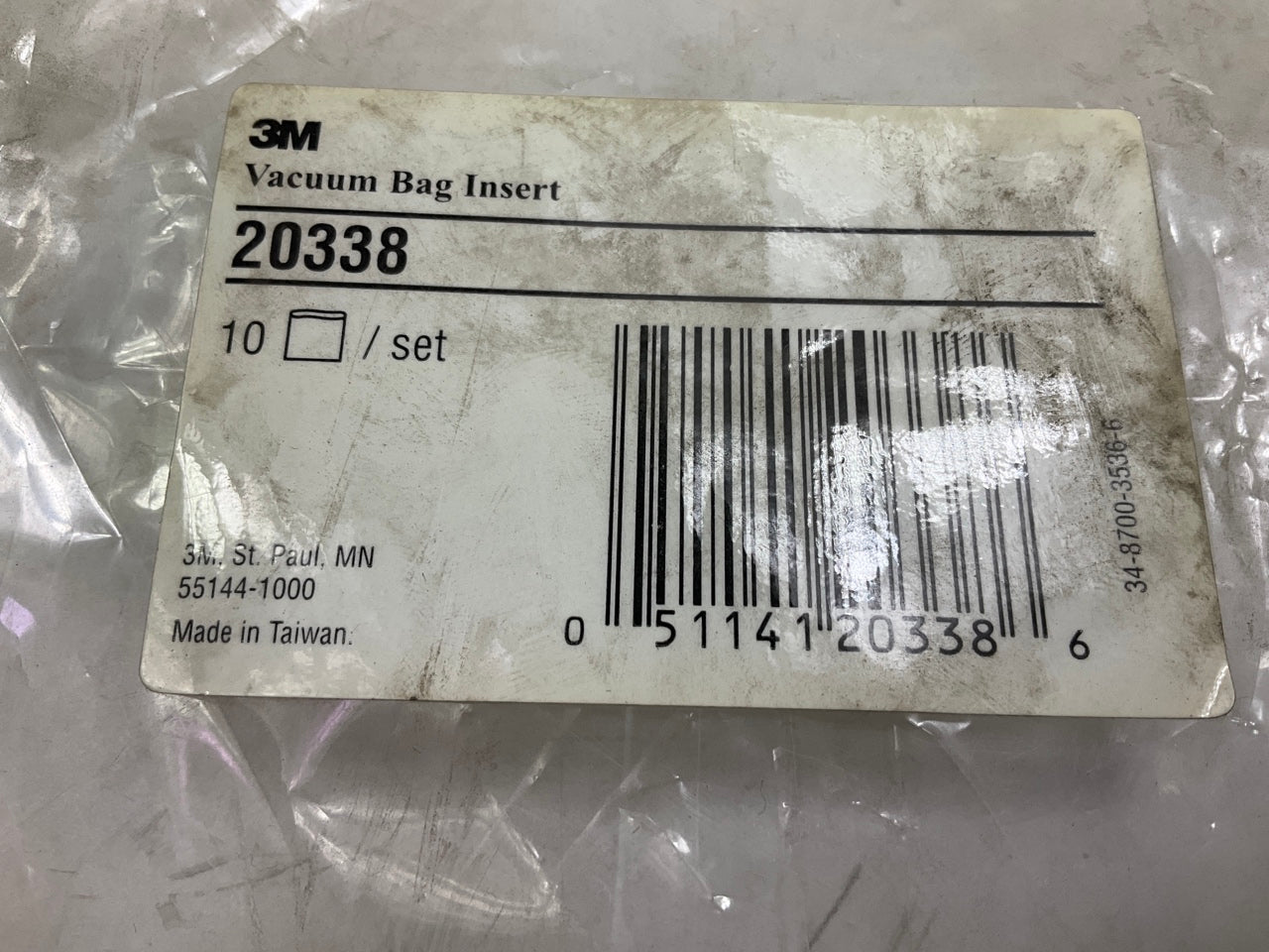 3M 20338 Vacuum Bag Dust Collector Inserts. Pack Of (10)